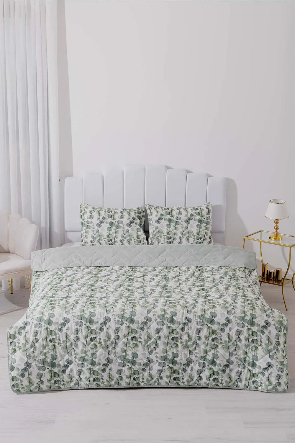 Couette Bombée En Polycoton Eucalyptus - 200x200 cm - Tropik Home