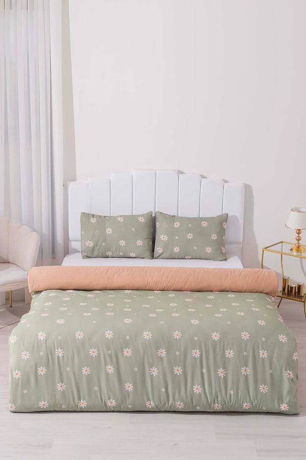 Ensemble de housse de couette double minimal yeşil