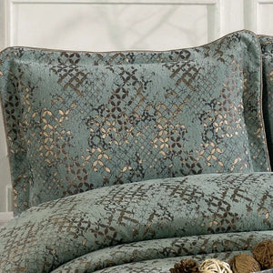 Anna Couvre-Lit Turquoise - 4 Pièces