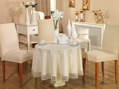 Nappe Ronde KDK Blanc Cassé - 160 cm