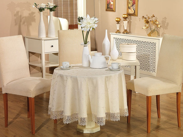Nappe Ronde KDK Blanc Cassé - 160 cm