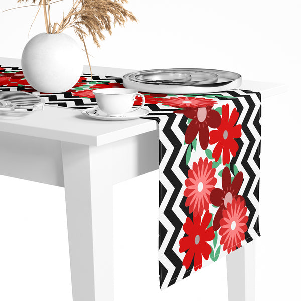Chemin De Table Imprimé Fleur - 45x150 cm