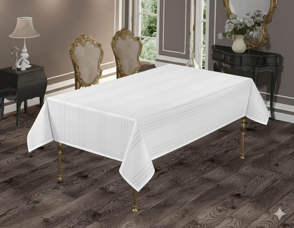 Nappe Rectangulaire COLBER Blanc- 140x180 cm