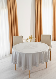 Nappe de table ronde JUMBO Gris - 160 cm