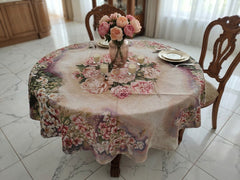 Peonia Nappe de table Ronde Imprimée - 160 cm