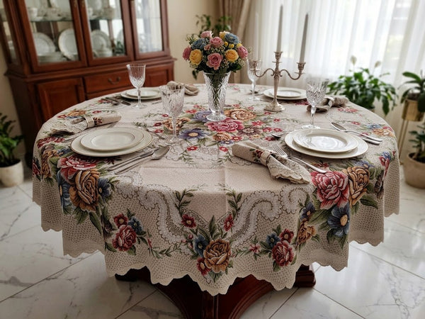 Prateria Nappe de table ronde Imprimée - 160 cm