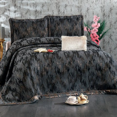 Couvre-Lit STELLA Gris anthracite 7 pièces
