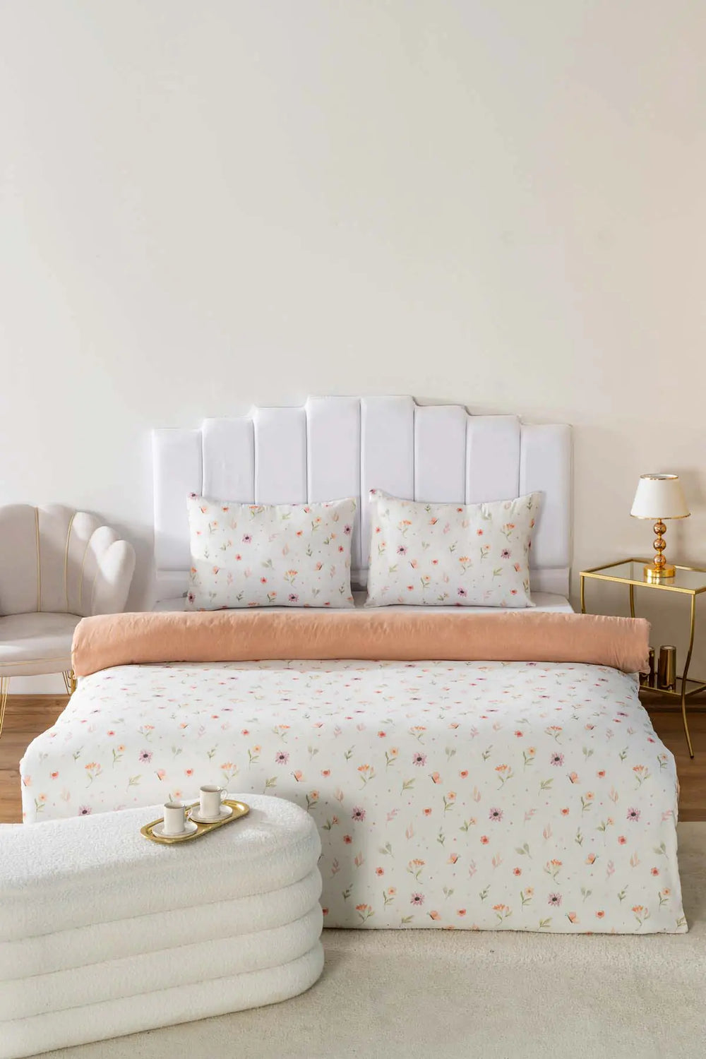 Ensemble De Housse De Couette Double Soft Fleuri - Tropik Home