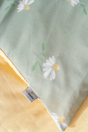 Ensemble de housse de couette double yeşil  papatya