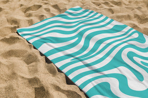 Serviette De Bain Imprimée Verte - 70x150 cm